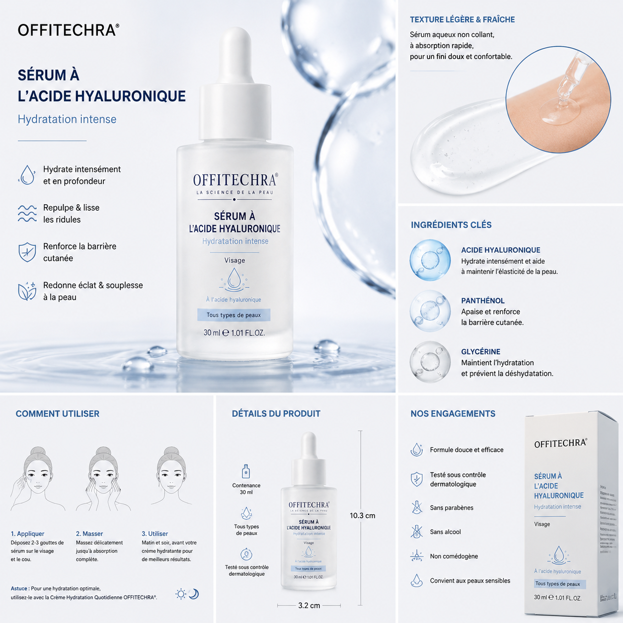 OFFITECHRA® Sérum à l’Acide Hyaluronique