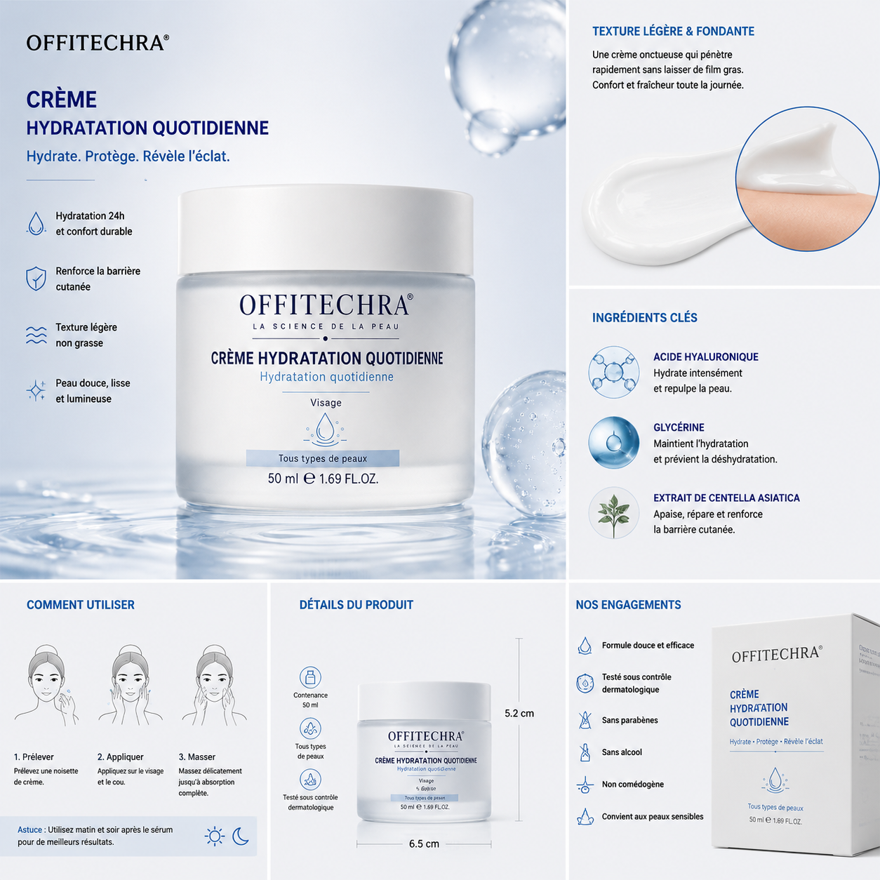 OFFITECHRA® Crème Hydratation Quotidienne