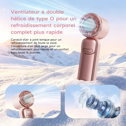 ❄️ BVJ mini ventilateur portable avec fonction fraîcheur | 199 niveaux de ventilation • Surface fraîche au contact • Écran LED • Format de poche | Idéal pour l’été, les voyages et l’extérieur