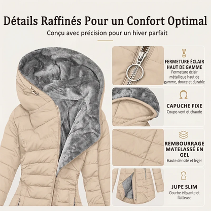 👑 Plus de 80 000 clientes ont déjà craqué ! Manteau d'hiver isolé à capuche pour femme