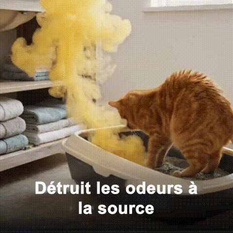 🔥 Dernier Jour : -50% | Purificateur Anti-Odeurs pour Chat et Chien | Neutralise les Odeurs de Litière, Urine et Animaux
