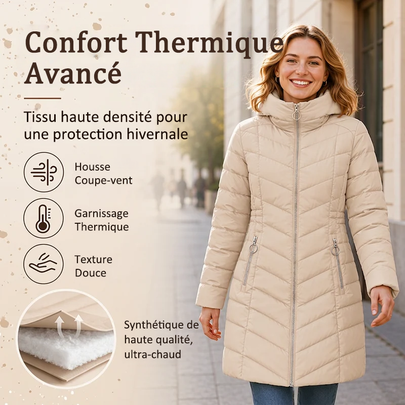 👑 Plus de 80 000 clientes ont déjà craqué ! Manteau d'hiver isolé à capuche pour femme