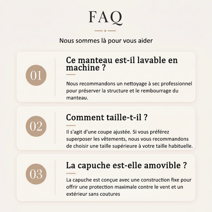 👑 Plus de 80 000 clientes ont déjà craqué ! Manteau d'hiver isolé à capuche pour femme