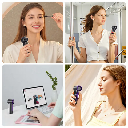 ❄️ BVJ mini ventilateur portable avec écran LED | Flux d’air puissant • Rechargeable par USB • Compact et élégant | Idéal pour les voyages, le bureau et la maison