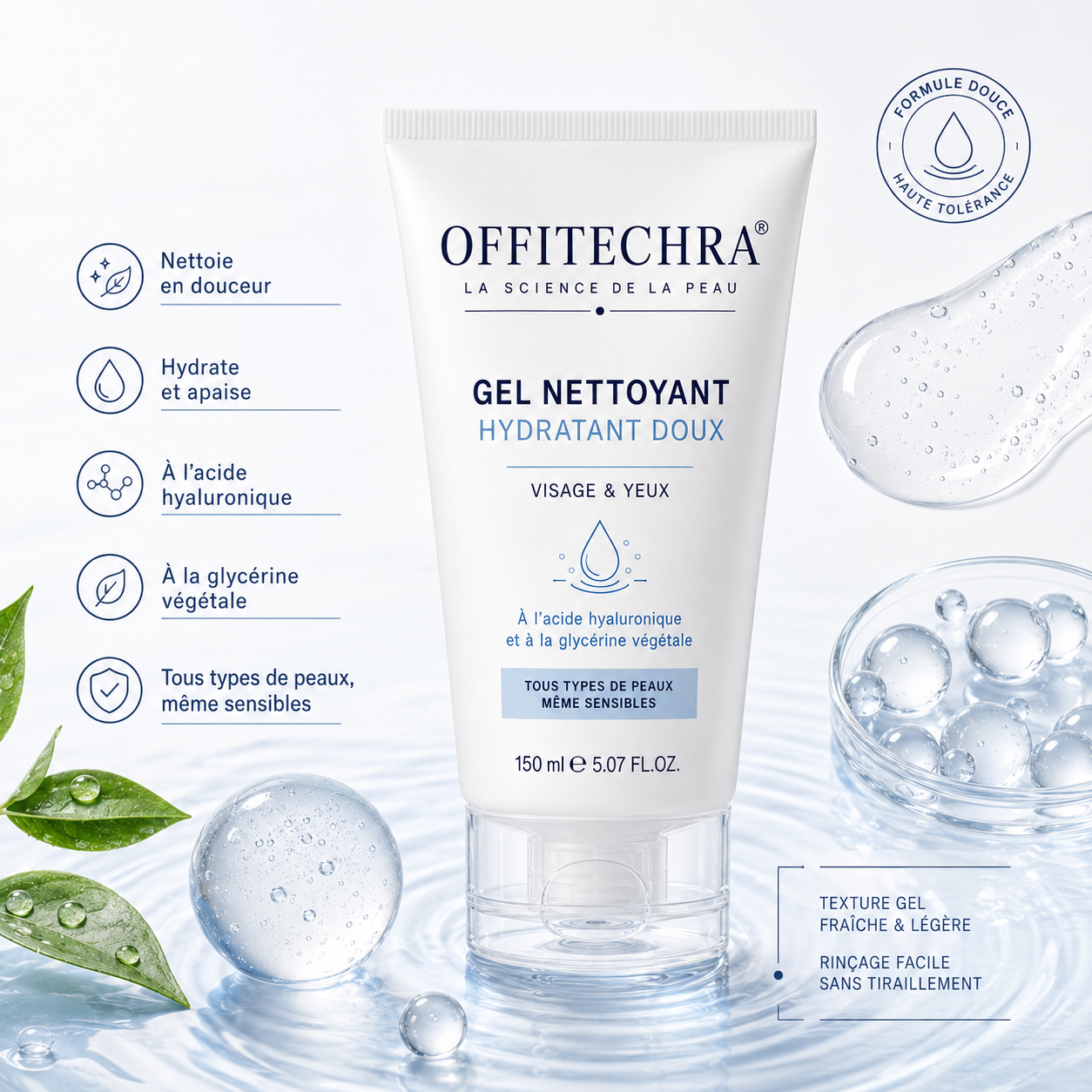 OFFITECHRA® Gel Nettoyant Hydratant Doux