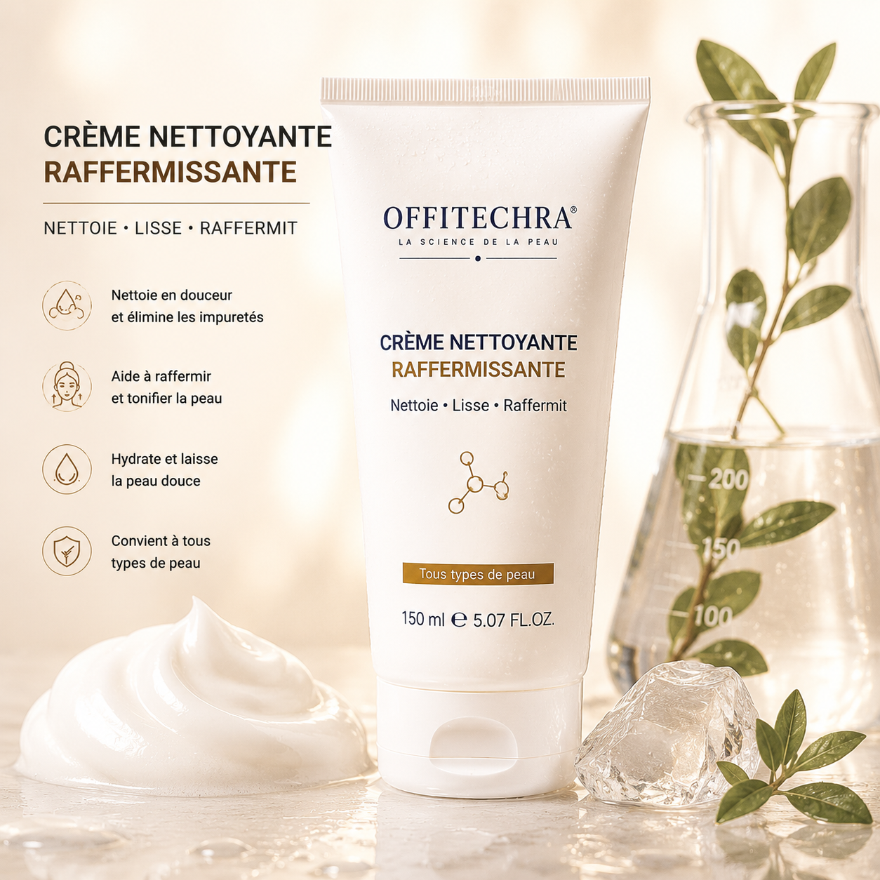 OFFITECHRA® Crème Nettoyante Raffermissante