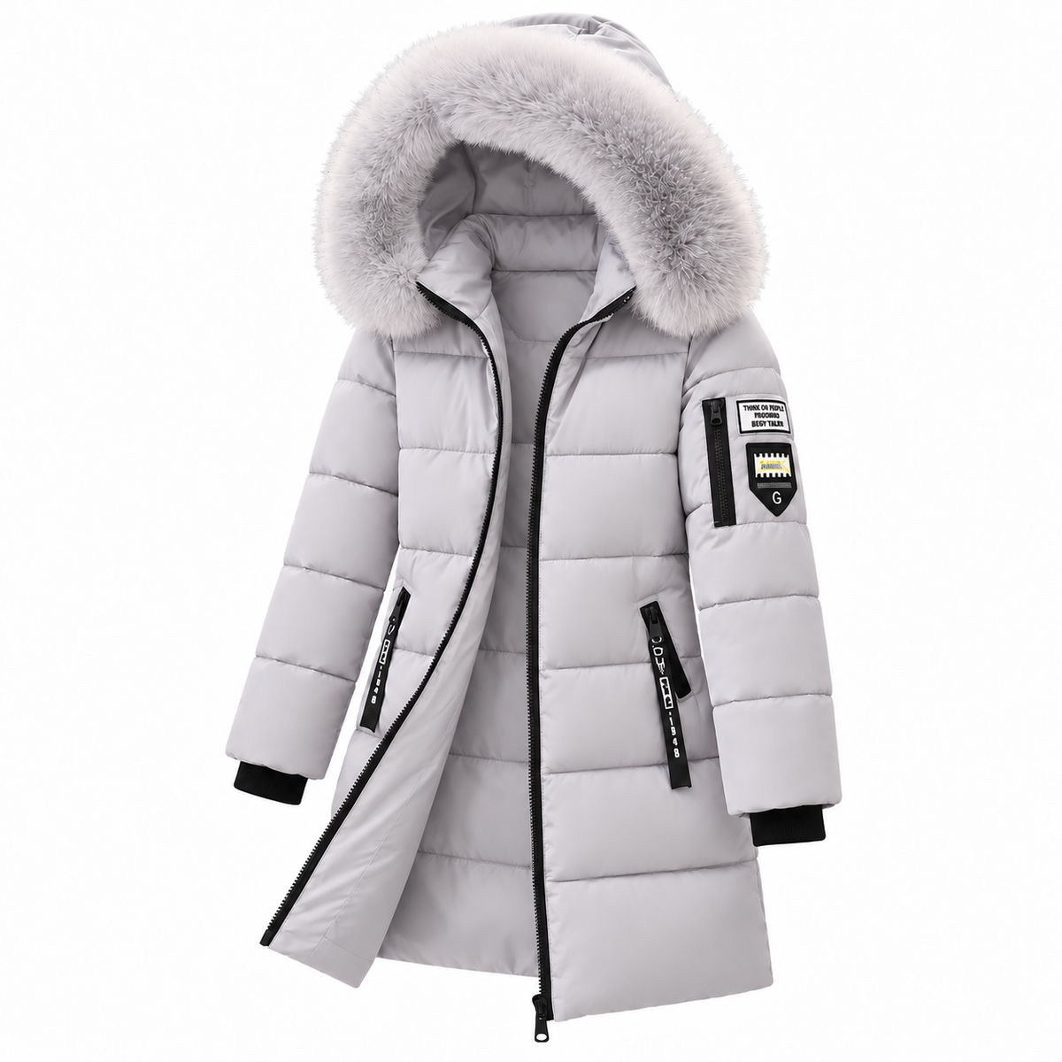 🔥 DERNIER JOUR – 49 % DE RÉDUCTION 🔥 ❄️ Doudoune chaude pour femme avec capuche et col en fausse fourrure amovible
