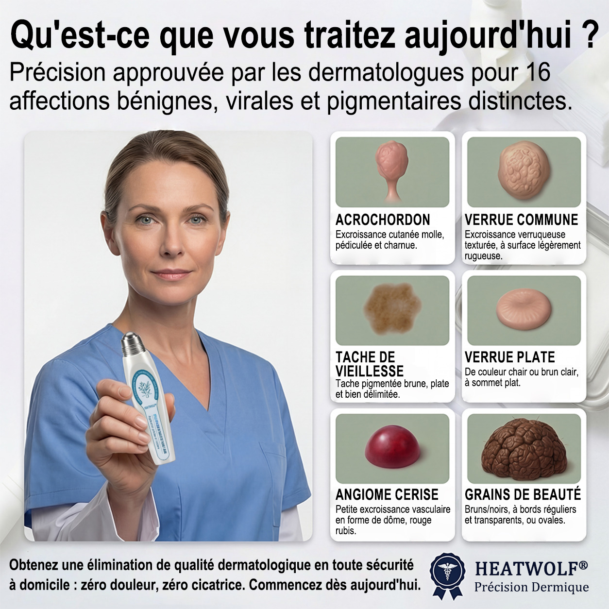 🔥 Boutique Officielle HEATWOLF® 🔥 | Soin Ciblé Taches & Imperfections en 7 Jours | Sans douleur • Sans cicatrice • Embout roll-on