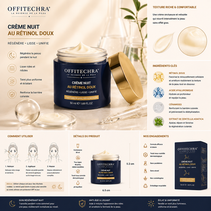 OFFITECHRA® Crème Nuit au Rétinol Doux