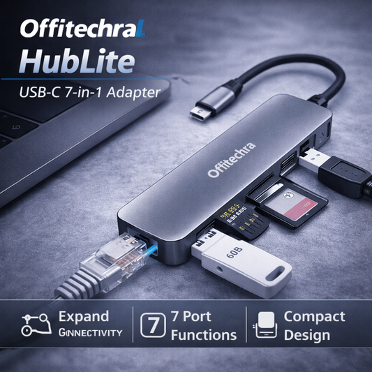Offitechra HubLite USB-C 7-in-1 Adapter