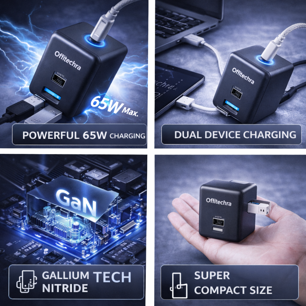 Offitechra GaNMini 65W USB Charger