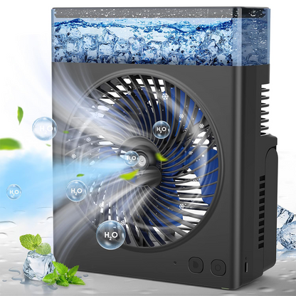 ❄️ Ventilateur Brumisateur Portable BVJ | Jusqu’à 30 h d’autonomie • Réservoir d’eau 600 ml • Recharge USB • Fonctionnement silencieux | Idéal pour la maison, le bureau, le camping et les voyages
