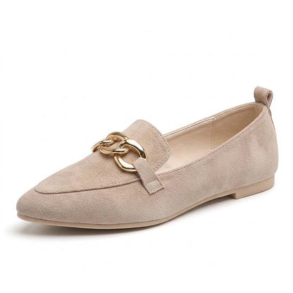 🔥 DERNIER JOUR : -80 % 🔥 Mocassins femme à chaîne dorée avec soutien de la voûte plantaire – Confort au quotidien