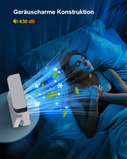 ❄️ BVJ tragbarer Sprühventilator | Bis zu 30 Std. Akkulaufzeit • 600-ml-Wassertank • USB-Aufladung • Leiser Betrieb | Ideal für Zuhause, Büro, Camping & Reisen