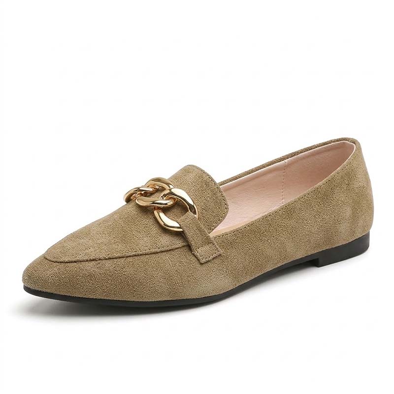 🔥 DERNIER JOUR : -80 % 🔥 Mocassins femme à chaîne dorée avec soutien de la voûte plantaire – Confort au quotidien