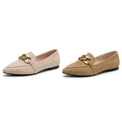 🔥 DERNIER JOUR : -80 % 🔥 Mocassins femme à chaîne dorée avec soutien de la voûte plantaire – Confort au quotidien