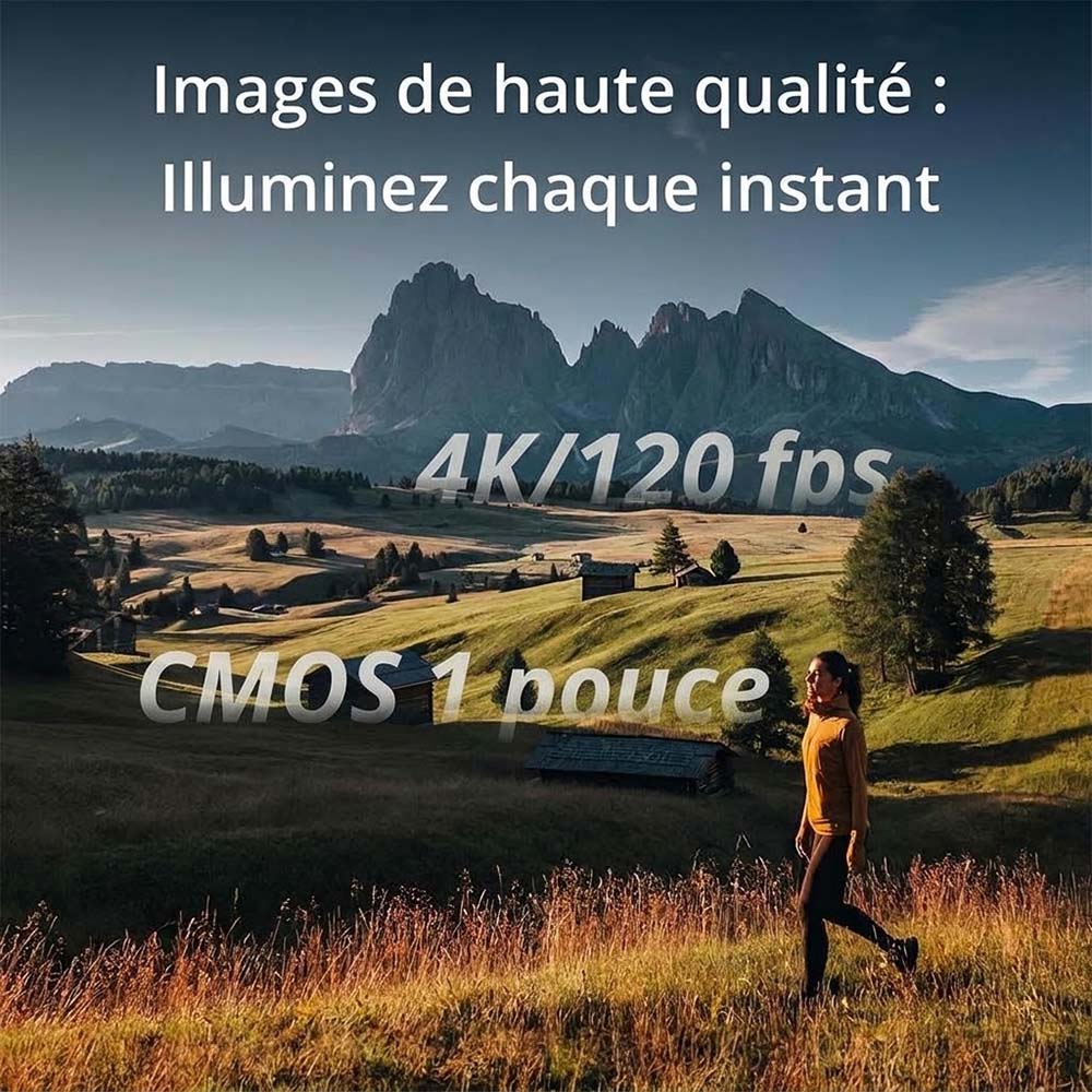 🔥 Aujourd’hui seulement -88 % | 100 % Officiel & Authentique | Caméra de poche Pocket 3, 4K/120 ips, stabilisation 3 axes et écran rotatif