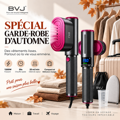 🔥 𝑫𝑬𝑹𝑵𝑰𝑬𝑹 𝑱𝑶𝑼𝑹 – 𝟖𝟎 % 𝑫𝑬 𝑹É𝑫𝑼𝑪𝑻𝑰𝑶𝑵 🔥 Défroisseur & Fer à Vapeur 2-en-1 1200W – Chauffe Rapide, Compact & Idéal pour le Voyage