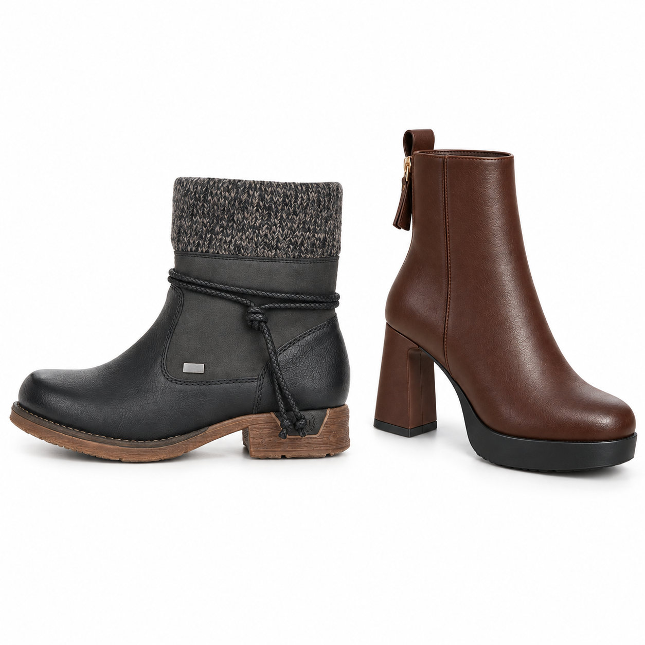 Nouveauté d'hiver – Noir + Nouveauté d'automne – Marron