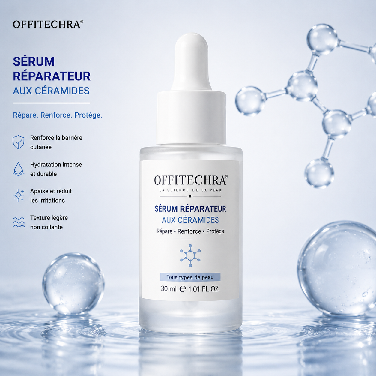 OFFITECHRA® Sérum Réparateur aux Céramides