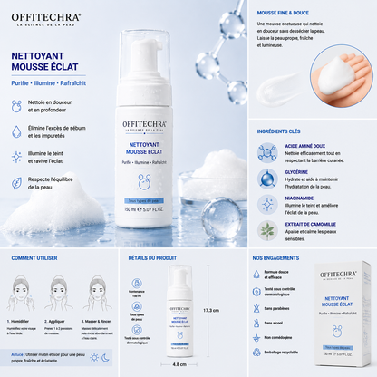OFFITECHRA® Nettoyant Mousse Éclat