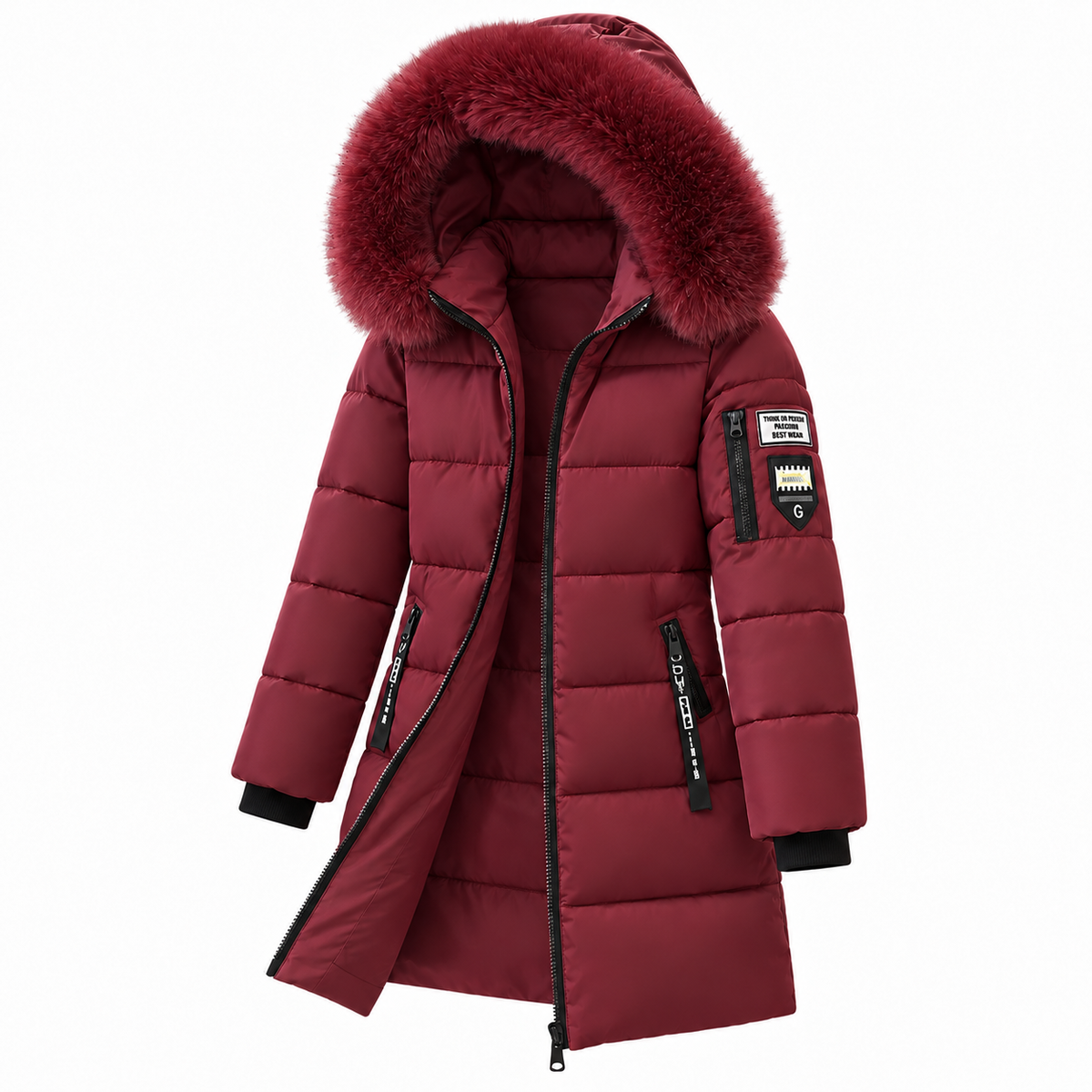 🔥 DERNIER JOUR – 49 % DE RÉDUCTION 🔥 ❄️ Doudoune chaude pour femme avec capuche et col en fausse fourrure amovible