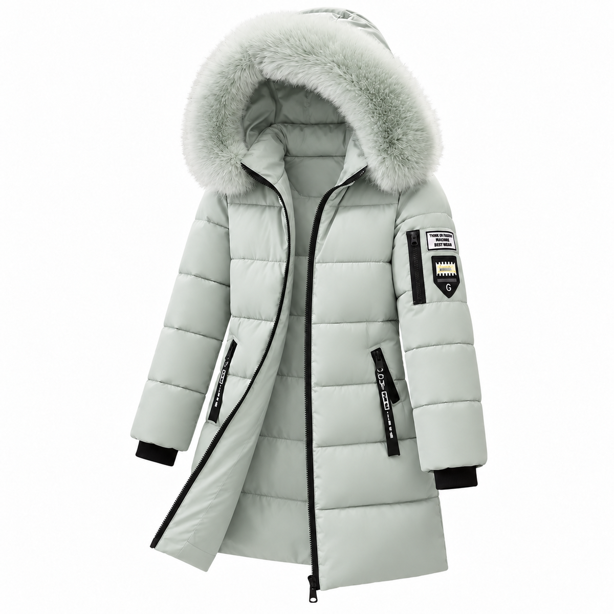 🔥 DERNIER JOUR – 49 % DE RÉDUCTION 🔥 ❄️ Doudoune chaude pour femme avec capuche et col en fausse fourrure amovible