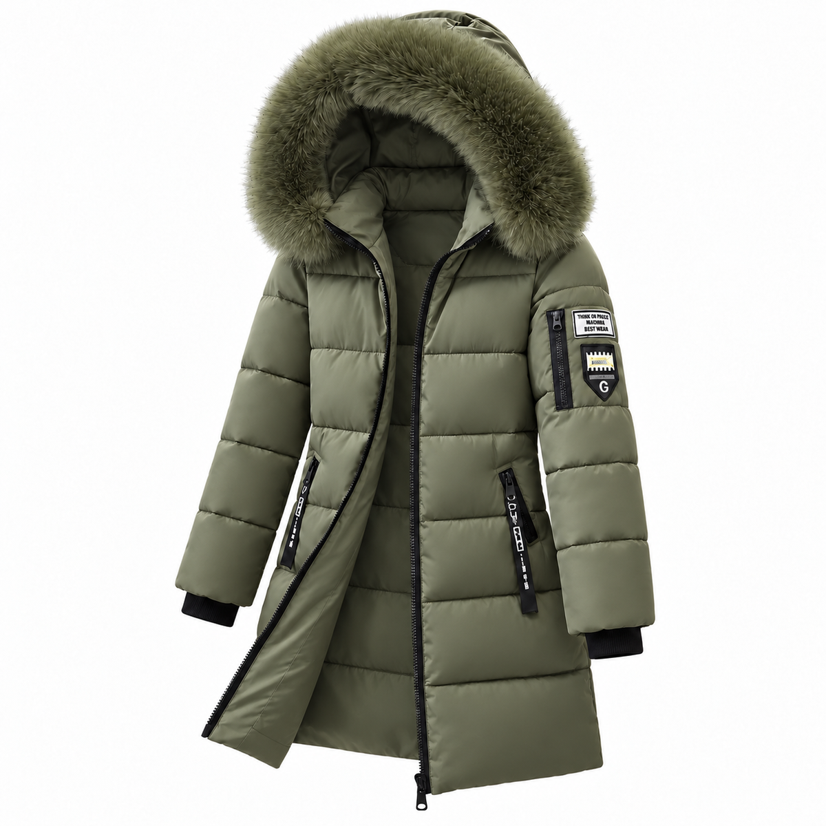 🔥 DERNIER JOUR – 49 % DE RÉDUCTION 🔥 ❄️ Doudoune chaude pour femme avec capuche et col en fausse fourrure amovible