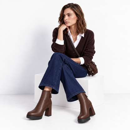 🚨Bottines chaudes pour femme – Automne & Hiver🚨   Bottes chaudes antidérapantes avec soutien de la voûte plantaire