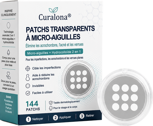 🏥Patch 2-en-1 Curalona® : Microneedle & Hydrocolloïde🍀 | Élimine les grains de beauté en relief, les verrues planes et les acrochordons | Aide à atténuer les rides, les cicatrices et les imperfections | Patch invisible adapté au visage et au corps