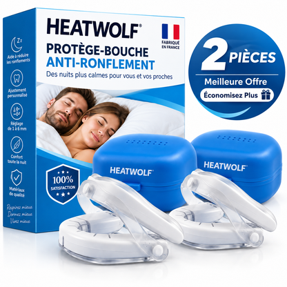 🔥 DERNIER JOUR : -80 % – OFFRE À DURÉE LIMITÉE ! | HEATWOLF™ – Orthèse Anti-Ronflement Ajustable & Confortable | Pour Homme & Femme