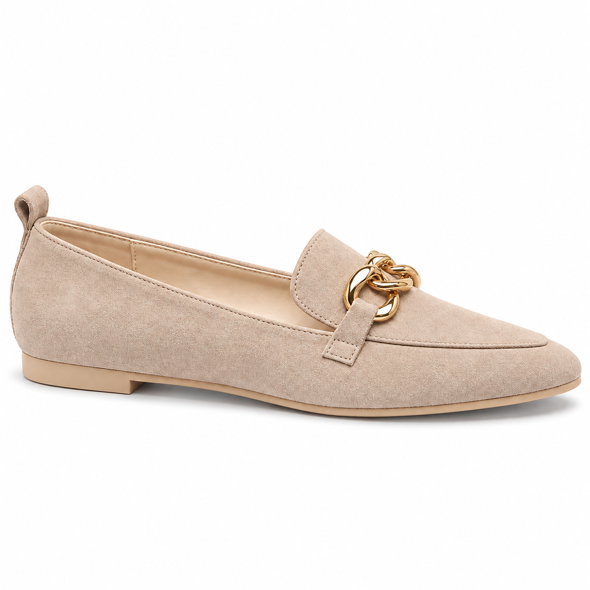 🔥 DERNIER JOUR : -80 % 🔥 Mocassins femme à chaîne dorée avec soutien de la voûte plantaire – Confort au quotidien